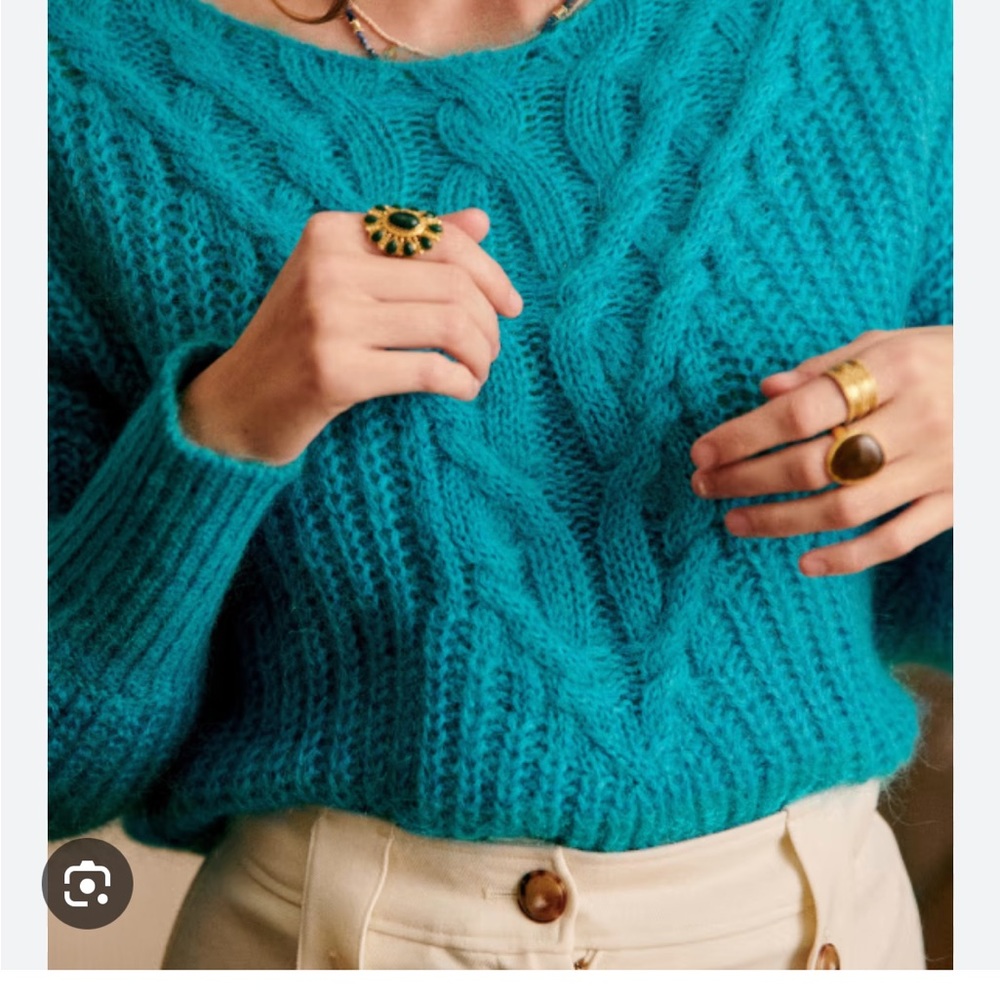 Sezane Jules Cable Knit Sweater